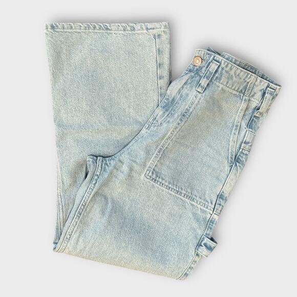 Free People Major Leagues Wide Leg Crop Jeans Size 28 - Picture 8 of 12